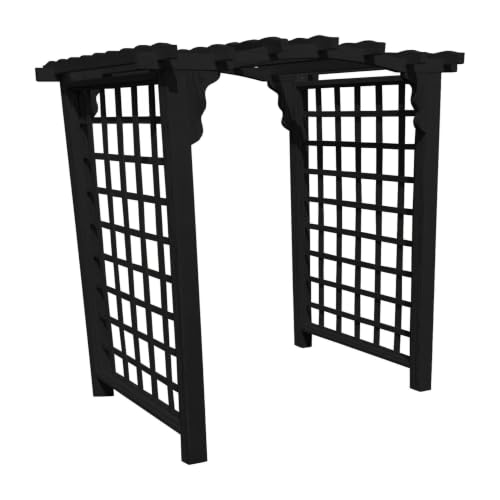 Keystone Amish Co. Georgetown Pressure Treated Pine Arbor, 6-Foot, Charcoal Stain