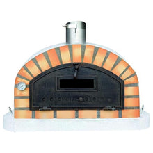Authentic Pizza Ovens Pizzaioli Traditional Brick Premium Wood-Fired Pizza Oven, Handmade in Portugal, Triple-Insulated, Drop-Down Door, Viewing Window, Thermometer & Baking Dish Included