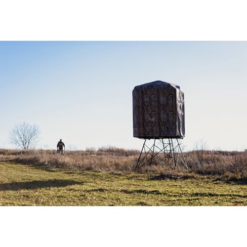MUDDY Heavy-Duty Powder Coated Steel Hunting Blind with Insulated Fabric Walls and Silent Zipper System - Multi