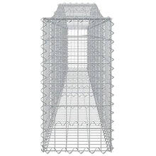 Arched Gabion Baskets 2 pcs Galvanized Iron for Outdoor Plants White Black