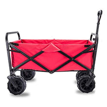5sssallefaa Foldable Beach Cart Portable Garden Trolley 90kg Capacity Red