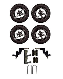 3G Lift Kit Combo with 14" Colossus Wheels for EZGO RXV Golf Carts 2013.5+