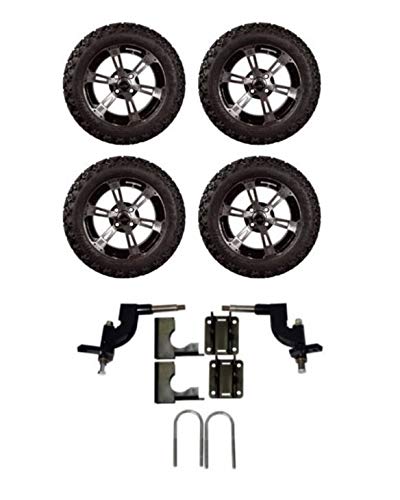 3G Lift Kit Combo with 14" Colossus Wheels for EZGO RXV Golf Carts 2013.5+