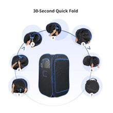 POGHDBXA Sauna Accessories, Portable Steamer Sauna Tent Foldable One Person Full Body Spa for Detox Therapy Without(Blue)
