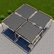 DIY Freestanding Pergola Kit with Canopies - 6x6 Lumber - 8' x 10' Canopy Size - Build Up to 24' x 24'