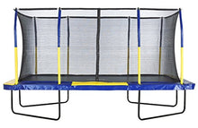 Outdoor Heights Rectangle Trampoline with Safety Enclosure 9' X 15' Blue/Yellow