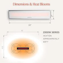 Bromic Platinum Smart Heat Marine 2300W Electric Patio Heater - Radiant Infrared, 208V, White Finish - BH0320024