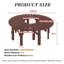BXKCFYBSQ Tree Bench Surround,Semicircle/Circle Outdoor Garden Bench,Outdoor Furniture Decoration Seating,Romantic Feature,Shape Extends Infinitely(Circle)