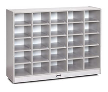 Jonti-Craft Rainbow Accents 25 Cubbie-Tray Mobile Storage with Trays Gray