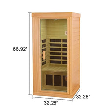 ZCBYBT 1 Person Sauna, Indoor Sauna Room for Home, with LCD Display and 1 LED Reading Lamp, for Relieve Fatigue