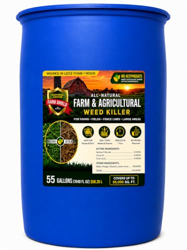 Natural Armor Farm & Agricultural Weed Killer, Commercial Bulk, 55 Gallons