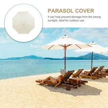 MXJCKSOQ Beige Parasol Replacement Canopy 2.5m/2.7m/3.5m 6/8 Ribs Garden Umbrella Cover Fabric for Yard Beach Outdoor Use - Easy Install,White-4.0m/8-ribs