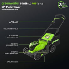Greenworks 48V (24V x 2) 17in Mower/Blower/Trimmer Kit/ Battery Kit