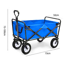 Lortix Heavy-Duty Foldable Garden Cart - 4-Wheel Utility Trolley for Camping, Fishing, Groceries & More - 80Kg Capacity Portable Outdoor Hauler for Easy Transport & Storage