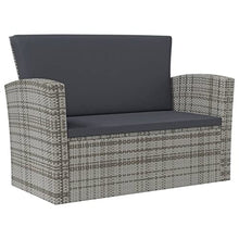AJSEOYBS Outdoor Patio Set,Outdoor Garden Furniture,16 Piece Patio Lounge Set with Cushions Poly Rattan Gray,for Deck, Patio, Garden, Poolside, Backyard