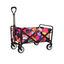 ZEFLMXS Portable Garden Carts Leisure Camping Wagon Beach Cart Folding with Wheels Outdoor Shopping Fishing Trolley