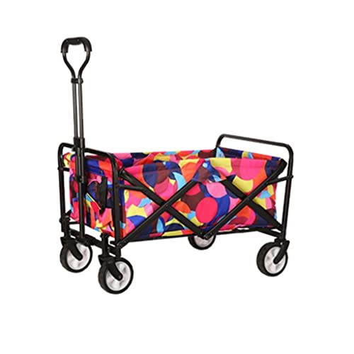 Portable Garden Carts Leisure Camping Wagon Beach Cart Folding Cart with Wheels Outdoor Shopping Carts Camping Fishing Trolley
