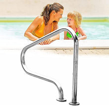 FALIYORS Pool Handrails, 304 Stainless Steel Safety Products for Inground Pool Entry with Armrest Cover - Full Set of Accessories