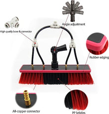 3.6-11M Window Cleaning Pole, Water Fed Telescopic Brush Telescopic Water Fed Pole Brush Outdoor Window Cleaner Glass Solar Panel Cleaning Brush and Pole System,Cleaning Photovoltaic (30FT/9M)