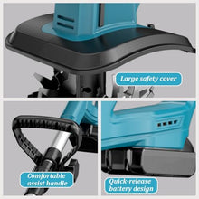 Cordless Electric Tiller for Gardening, Brushless Motor, Long Battery Life, Electric Tiller for Orchard and Vegetable Plots