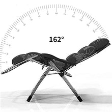 JIOLLGBBM Folding Outdoor Lounge Chair, Sun Lounger, Zero Gravity Chair, Adjustable Padded Lounger Chair, Soft and Comfortable, Supports Over 440 lbs/200 kg