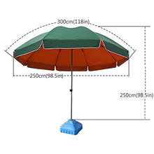 GFAZXDS Adjustable Green Garden Parasol Umbrella - 4-Speed Height Control Removable & Easy to Store - Perfect Outdoor Beach Umbrella for Patio & Garden Use,Black Green-3.2M