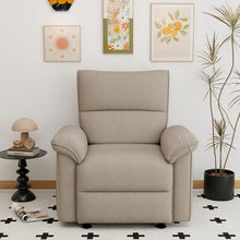 KEIKI Wall Hugger Recliner Chair, Zero Wall Electric Recliner Chairs with USB Port， Electric Recliner for Living Room, Fabric Reclining Armchair for Small Space, Brown