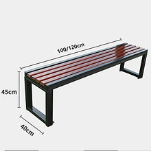 ZOCWJK Garden Benches, Park Bench Patio Garden Bench Backyard Benches, Outdoor Bench Solid Wood Bench, Park Bench Garden seat, Outdoor Shopping mall Lounge Chairs Terrace Benche(1m