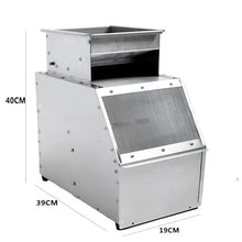 McbeAn Bird Feed Blown Shell Splitter, Electric Stainless Steel Grain Separator, Adjustable Speed Fan, 60-80 Kg/Hour, Small Chaff Blowing Machine, for Millet, Miscellaneous Grains, Melon Seeds