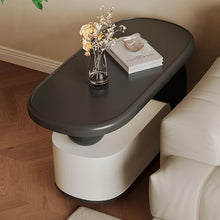 Oval Coffee Table, Modern Coffee Tables Tables with Storage,Minimalist Design for Living Room, Luxury Home Furniture Outdoor Side Table A-100x50cm