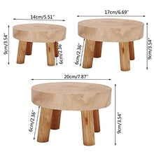 MIIKHI Plant Stand Plant Stand/Plant Display Wood Round Bench Plant Stand Creativity Flower Pot Base Display Stand Stool Home Garden Patio Decor Indoor Flower Pots Stand (Gold L)