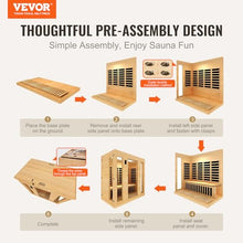 VEVOR 3-4 Person Far Infrared Wooden Sauna Brown