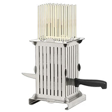 10 Holes Manual BBQ Skewer Maker,Stainless Steel Kebab Maker Box Mutton Kebab Machine for Making Kabobs Kit