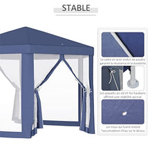 YMGSCC Reception Gazebo Type Hexagonal Gazebo with Net for Garden and Terrace Ø3.9 M Water Repellent Polyester Material ()