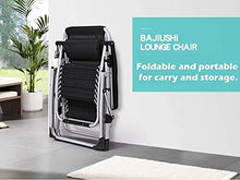 MHJKHG Sun Lounger Gs Sun Loungers Recliners Patio Deck Chair Reclining Outdoor Portable Rocking Chair Supports 200kg with Cushions,Black，Black