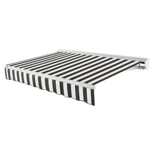 Awntech 8' Destin Left Motor (8' x 6.5') Retractable Patio Awning, Black/White Stripe