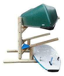 Log Kayak Rack 3 Place 1 Sided Kayak Rack Natural