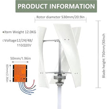 10000W/12000W Vertical Wind Turbine Generator Kit for Home & Business - Powerful 12V 24V 48V 220V Windmill with Controller for Industrial Energy Supply 10000W-48V
