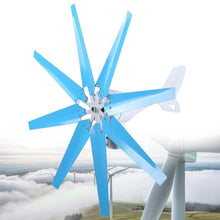 Eastnmythet Wind Turbine 12000W with Wind Solar Controller, Wind Generator for Home Use, Wind Turbine Generator Kit 8 Blades Blue,110V