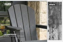 Patio Kingdom Folding Adirondack Chairs Set of 6 with Cup Holders, Heavy Duty HDPE Plastic Outdoor Chairs, Weather Resistant Heavyweight Patio Furniture Set for Deck, Fire Pit, Backyard, Gray