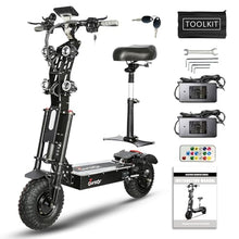 Toursor Foldable Electric Scooter 10,000W Dual Motor Black
