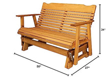 Kilmer Creek Rustic Finished 4 Foot Cedar Porch Glider, Amish Crafted