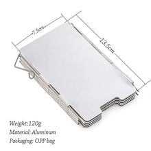 OEKFVCHVZ 9 Windshield -Light Stainless Steel Plate Hiking Supplies Camping Accessories Outdoor Cooking