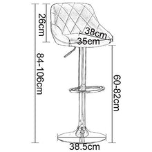 GLigeT Bar Chairs 2 Pieces/Set of Swivel Bar Stools Adjustable Lift High Stools for Kitchen Bars 7 Color Home Office Leather Chairs Bar Stools (Color : C)