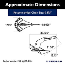 Lewmar Galvanized Steel Epsilon Anchor 55 lbs Silver