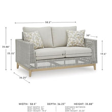 Signature Design by Ashley Seton Creek Outdoor Loveseat with Cushion