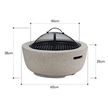 Fire pits Outdoor Fire Pit - Large Bonfire Wood Burning Patio & Backyard Firepit for Outside with Spark Screen, Poker, and Round Fireplace Cover Fire Pit