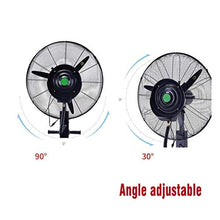 NYTFHMS Cooling Fans Oscillating Fan with Misting, Spray Fan,3 Cooling Speeds,90° Oscillation, Adjustable Height 1.6M-2M,with Remote Control 350W Oscillation Function,Black