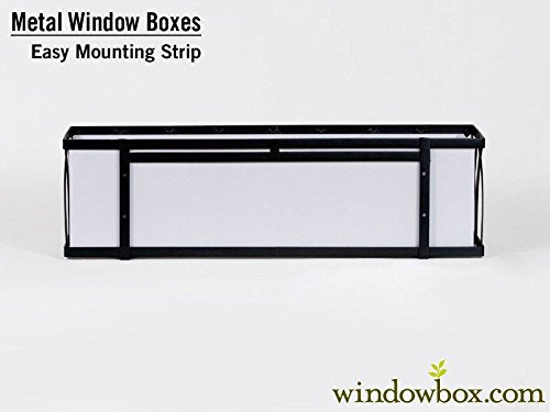 Windowbox 60in French Quarter Aluminum Window Box Cage Black