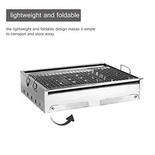 Portable BBQ Grill Folding Barbecue Grill Stainless Steel Charcoal BBQ Grill Outdoor Cooking Camping Picnics Tools